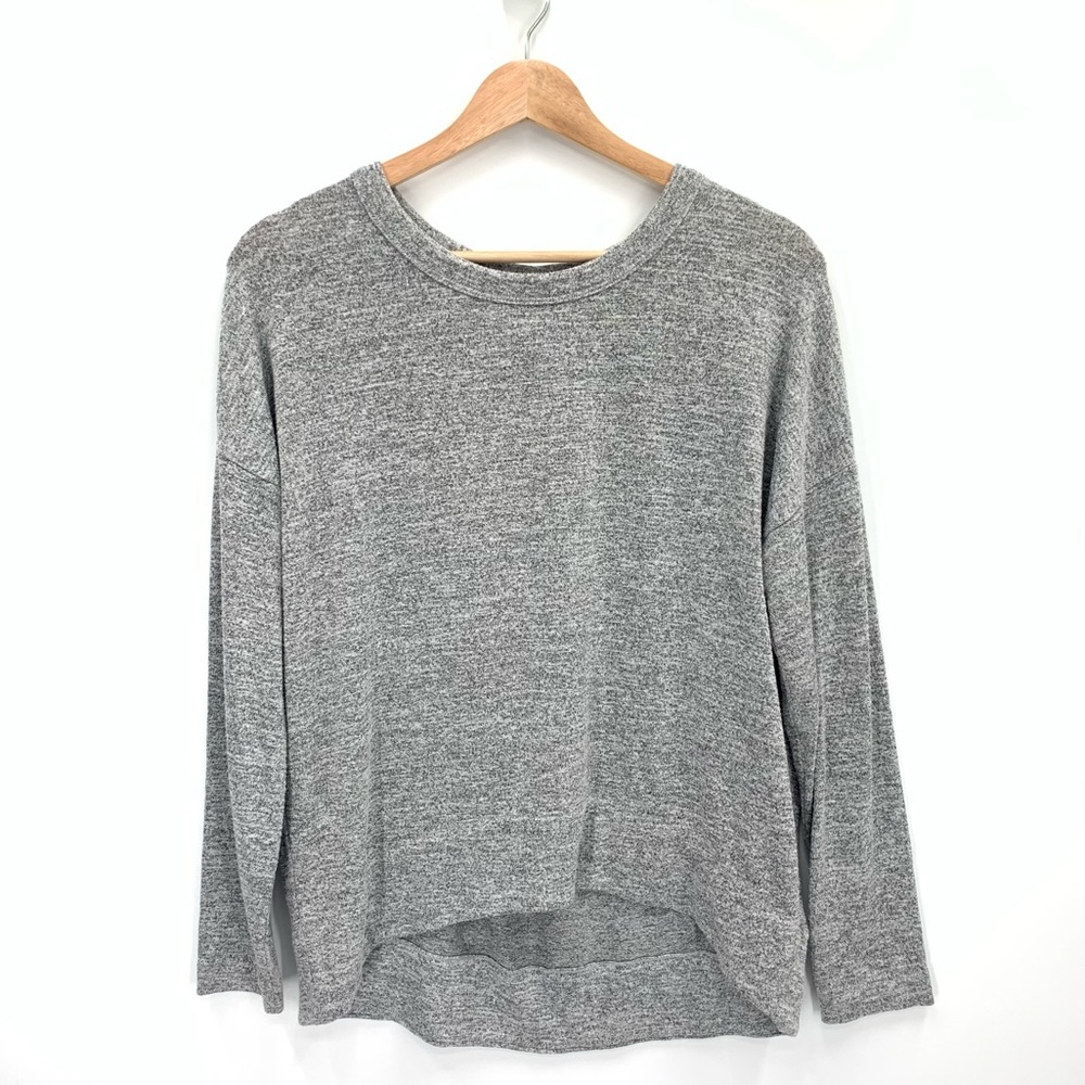 Rag & Bone Jean Gray Marled Long Sleeve Oversized Sweater Sweatshirt Size XS